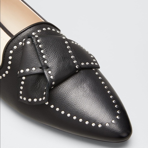 TOD’S Studded Knot Ballerina Leather Flats - Picture 3 of 7